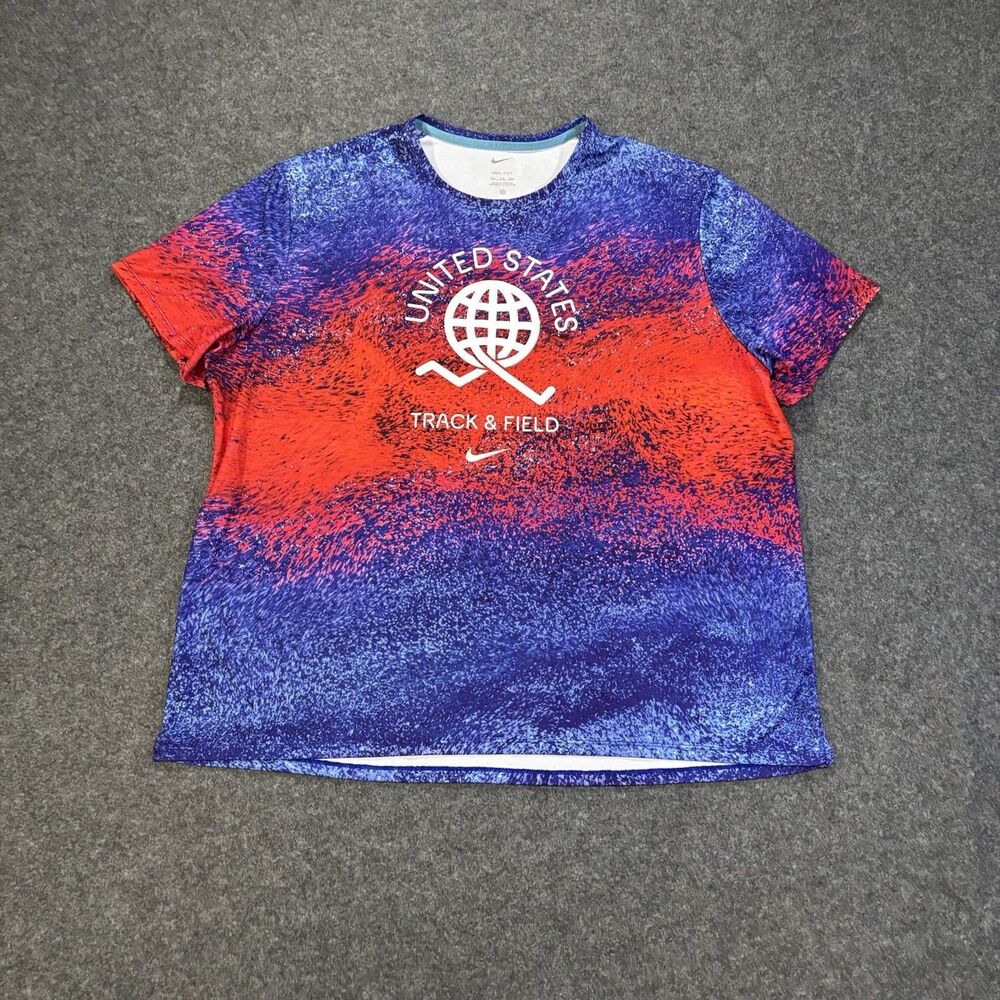 United States Track & Field Team USA Nike Dri Fit Shirt Mens Size 3XL